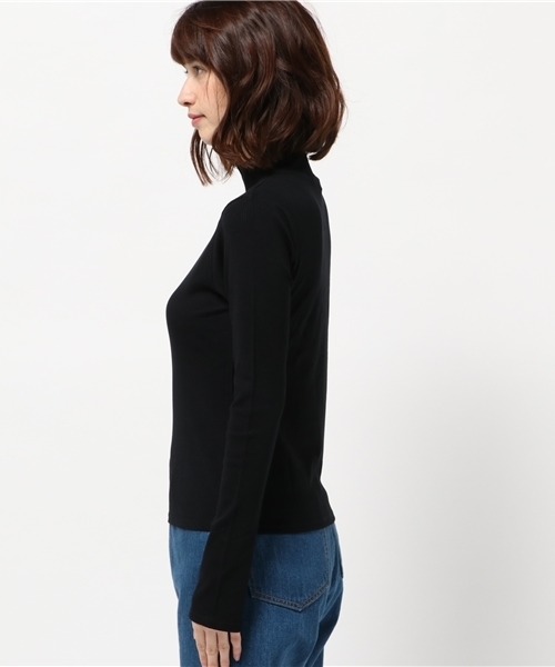 SLY（スライ）の「CUT RIB TURTLE TOPS（Tシャツ/カットソー・レディース・ブラック/イエロー系その他/トップグレー/ワインレッド・1/2）」の6枚目の写真