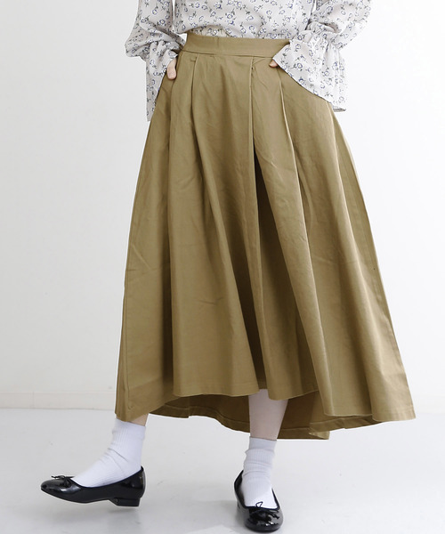 MERLOT（メルロー）の「テールカットマキシスカート4922（スカート・レディース・カーキ/ベージュ/ネイビー/オレンジ・FREE）」の2枚目の写真