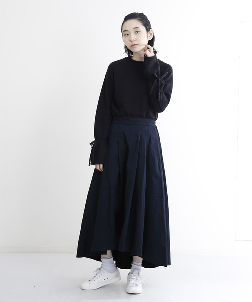 MERLOT（メルロー）の「テールカットマキシスカート4922（スカート・レディース・カーキ/ベージュ/ネイビー/オレンジ・FREE）」の9枚目の写真