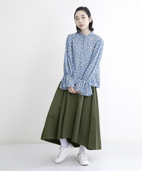 MERLOT（メルロー）の「テールカットマキシスカート4922（スカート・レディース・カーキ/ベージュ/ネイビー/オレンジ・FREE）」の7枚目の写真