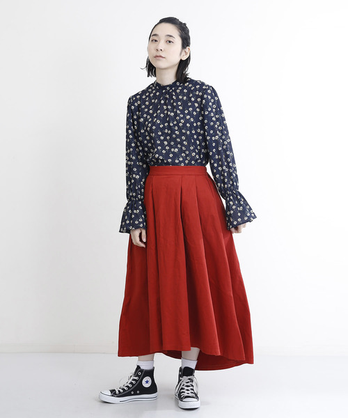 MERLOT（メルロー）の「テールカットマキシスカート4922（スカート・レディース・カーキ/ベージュ/ネイビー/オレンジ・FREE）」の6枚目の写真