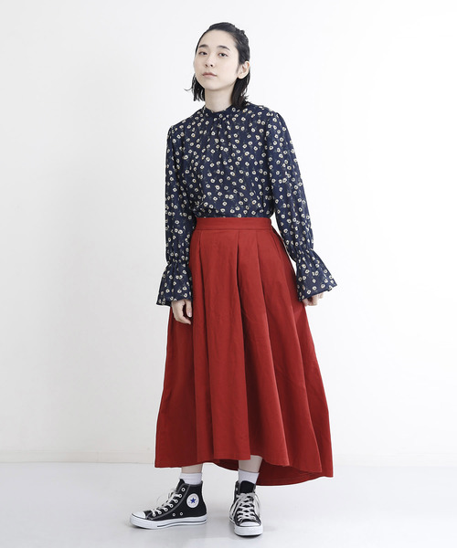 MERLOT（メルロー）の「テールカットマキシスカート4922（スカート・レディース・カーキ/ベージュ/ネイビー/オレンジ・FREE）」の15枚目の写真