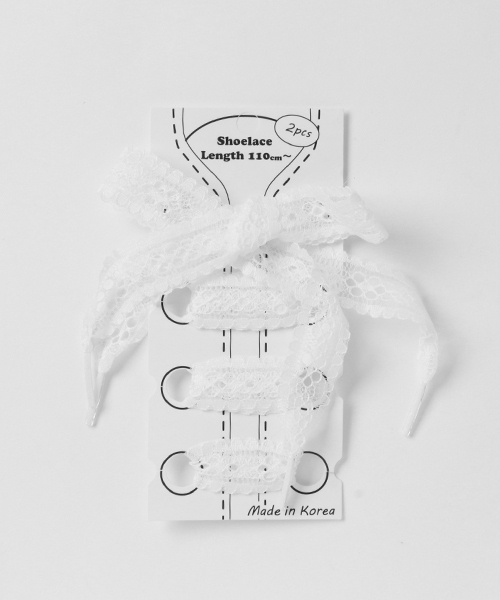 WEGO(ウィゴー)の「WEGO/レースシューレース(シューケア用品・レディース・ピンク/ホワイト/パープル/サックスブルー/ブラック・FREE)」の2枚目の写真