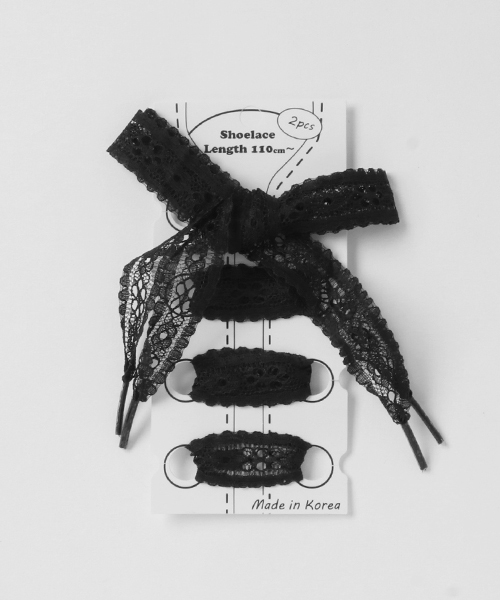 WEGO(ウィゴー)の「WEGO/レースシューレース(シューケア用品・レディース・ピンク/ホワイト/パープル/サックスブルー/ブラック・FREE)」の3枚目の写真