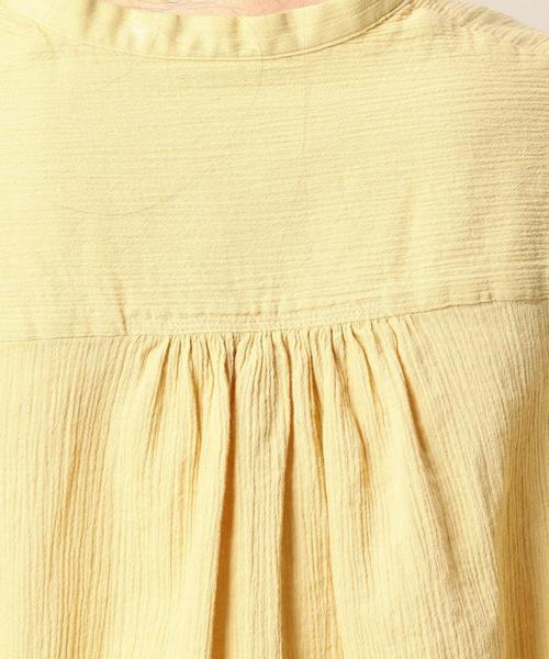 BEAUTY&YOUTH UNITED ARROWS（ビューティーアンドユースユナイテッドアローズ）の「BY クレープギャザースタンド9分袖ブラウス ◆（シャツ/ブラウス・レディース・オフホワイト/イエロー/ネイビー・FREE）」の13枚目の写真