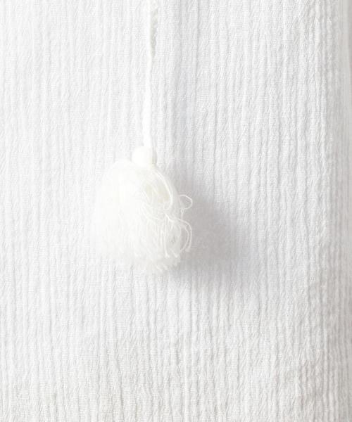 BEAUTY&YOUTH UNITED ARROWS（ビューティーアンドユースユナイテッドアローズ）の「BY クレープギャザースタンド9分袖ブラウス ◆（シャツ/ブラウス・レディース・オフホワイト/イエロー/ネイビー・FREE）」の5枚目の写真