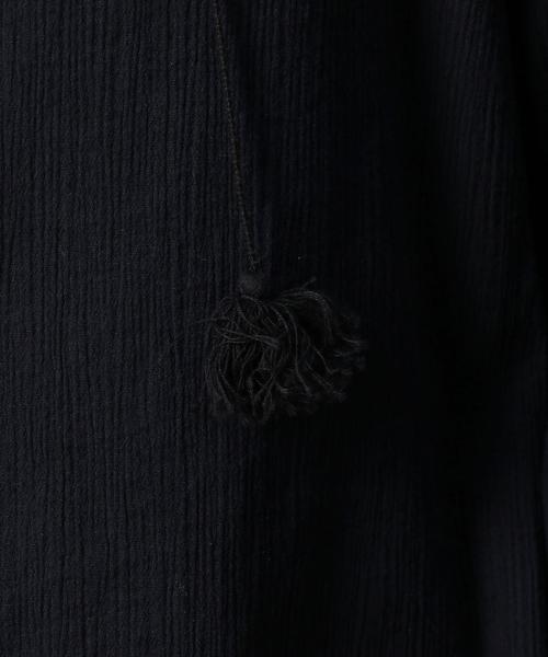 BEAUTY&YOUTH UNITED ARROWS（ビューティーアンドユースユナイテッドアローズ）の「BY クレープギャザースタンド9分袖ブラウス ◆（シャツ/ブラウス・レディース・オフホワイト/イエロー/ネイビー・FREE）」の7枚目の写真