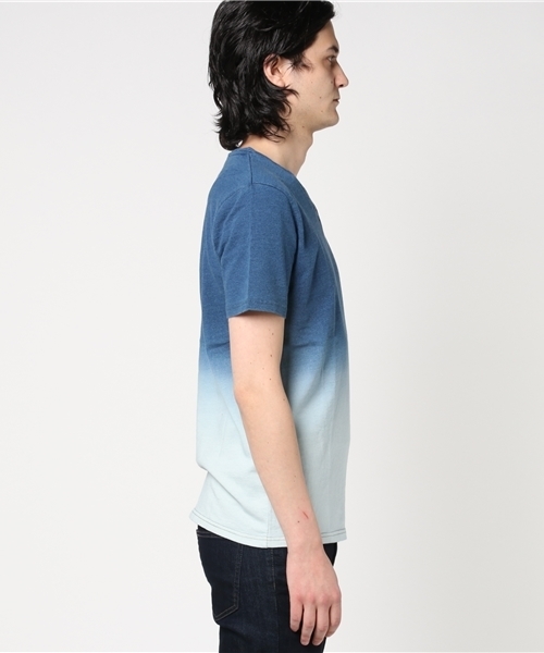 VENCEEXCHANGE（ヴァンスエクスチェンジ）の「インディゴグラデーションＴシャツ（Tシャツ/カットソー・メンズ・ブルー/ネイビー・MEDIUM/LARGE）」の3枚目の写真