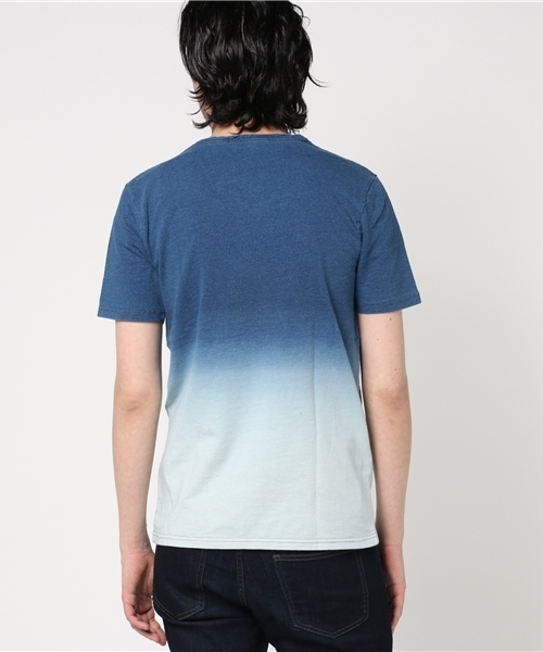 VENCEEXCHANGE（ヴァンスエクスチェンジ）の「インディゴグラデーションＴシャツ（Tシャツ/カットソー・メンズ・ブルー/ネイビー・MEDIUM/LARGE）」の4枚目の写真
