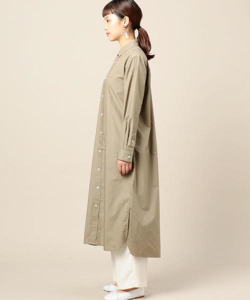 BEAUTY&YOUTH UNITED ARROWS(ビューティーアンドユースユナイテッドアローズ)の「BY タイプライターロングシャツワンピース ◆(シャツワンピース・レディース・ナチュラル/オリーブ/ネイビー・FREE)」の6枚目の写真