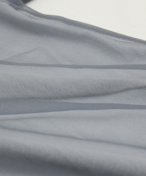 min@RNA（ミンアットアールエヌエー）の「M0354 透けレイヤードノースリ（タンクトップ・レディース・キナリ/グレー/ブラック・MEDIUM）」の13枚目の写真