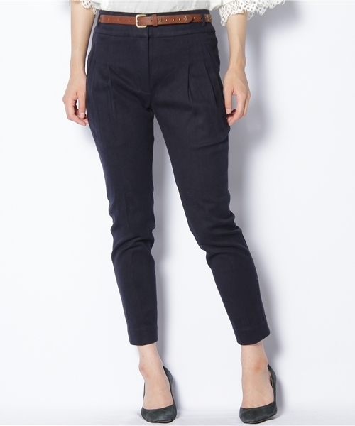 CORTES WORKS（コルテスワークス）の「ベルト付ロングパンツ（その他パンツ・レディース・ベージュ/グリーン/ネイビー/オレンジ系その他・36/38）」の4枚目の写真