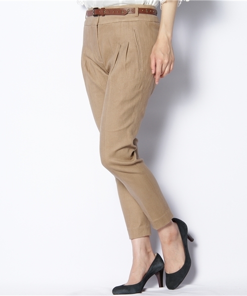 CORTES WORKS（コルテスワークス）の「ベルト付ロングパンツ（その他パンツ・レディース・ベージュ/グリーン/ネイビー/オレンジ系その他・36/38）」の5枚目の写真