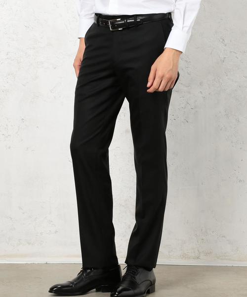 green label relaxing（グリーンレーベルリラクシング）の「REDA DLF SOLID SLIM NP ◆（スーツパンツ・メンズ・ネイビー/ブラック・72cm/92cm/84ｃｍ/80ｃｍ/76ｃｍ）」の2枚目の写真