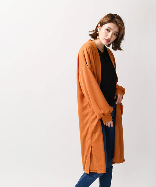 WEGO（ウィゴー）の「WEGO/ボリュームスリーブロングカーディガン（カーディガン/ボレロ・レディース・マスタード/杢グレー/ブラック/ダークグリーン/レッド・FREE）」の19枚目の写真