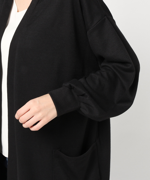 WEGO（ウィゴー）の「WEGO/ボリュームスリーブロングカーディガン（カーディガン/ボレロ・レディース・マスタード/杢グレー/ブラック/ダークグリーン/レッド・FREE）」の10枚目の写真