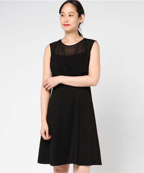 INTERPLANET（インタープラネット）の「シアートップフレアワンピース（ワンピース・レディース・ネイビー/ブラック・FREE）」の2枚目の写真