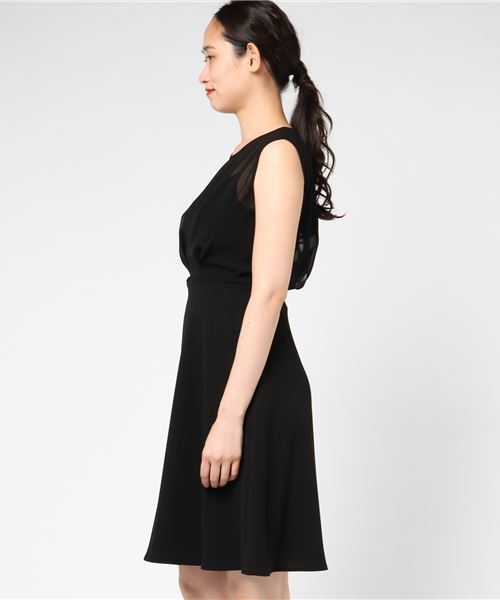 INTERPLANET（インタープラネット）の「シアートップフレアワンピース（ワンピース・レディース・ネイビー/ブラック・FREE）」の3枚目の写真
