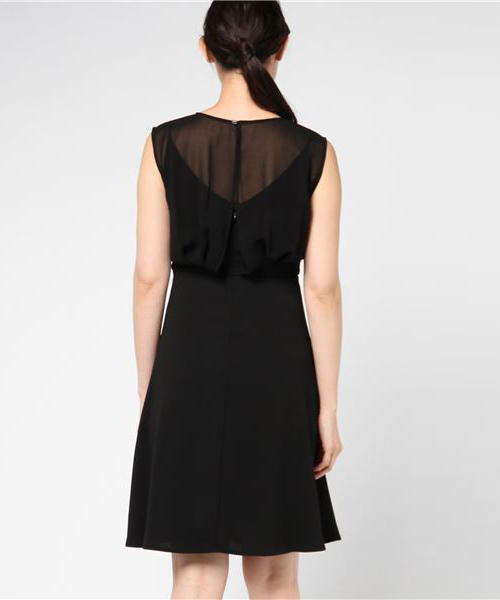 INTERPLANET（インタープラネット）の「シアートップフレアワンピース（ワンピース・レディース・ネイビー/ブラック・FREE）」の4枚目の写真