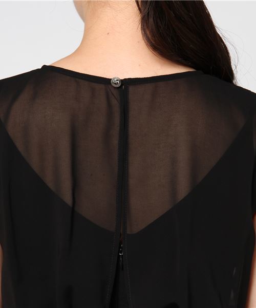 INTERPLANET（インタープラネット）の「シアートップフレアワンピース（ワンピース・レディース・ネイビー/ブラック・FREE）」の6枚目の写真