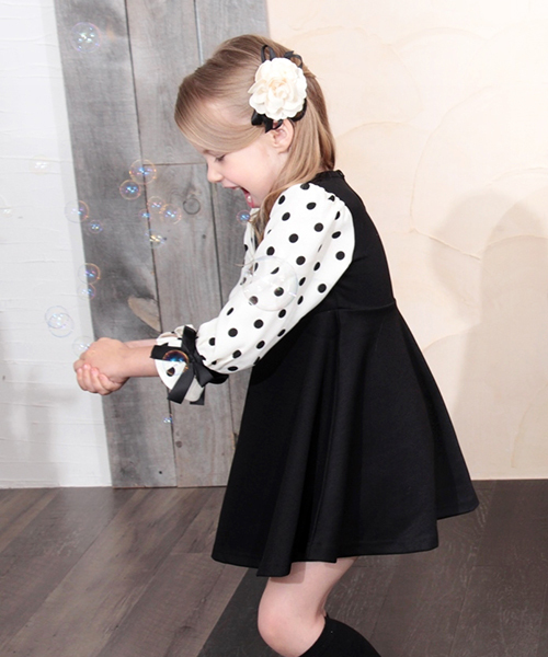 Rora（ローラ）の「ソフィー ドレス ワンピース（ワンピース・キッズ・ブラック・100cm/110cm/120cm/130cm/90㎝/140cm）」の3枚目の写真