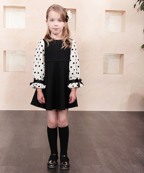 Rora（ローラ）の「ソフィー ドレス ワンピース（ワンピース・キッズ・ブラック・100cm/110cm/120cm/130cm/90㎝/140cm）」の2枚目の写真