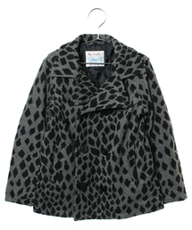 HYSTERIC MINI | mini face leopard 総柄 Pコート(ピーコート)