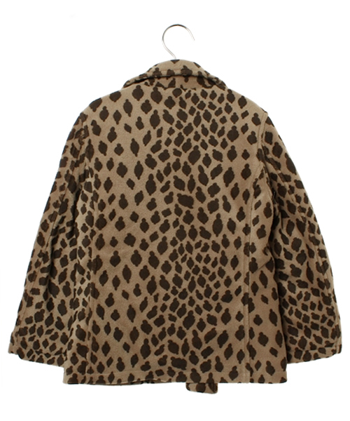 HYSTERIC MINI（ヒステリックミニ）の「mini face leopard 総柄 Pコート（ピーコート・キッズ・グレー/ベージュ/ピンク・130/140）」の4枚目の写真