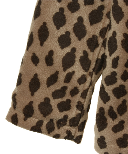 HYSTERIC MINI（ヒステリックミニ）の「mini face leopard 総柄 Pコート（ピーコート・キッズ・グレー/ベージュ/ピンク・130/140）」の8枚目の写真