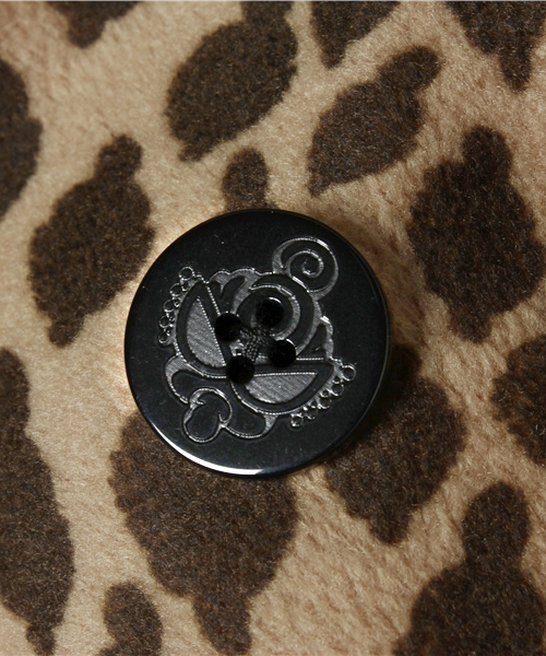 HYSTERIC MINI（ヒステリックミニ）の「mini face leopard 総柄 Pコート（ピーコート・キッズ・グレー/ベージュ/ピンク・130/140）」の5枚目の写真