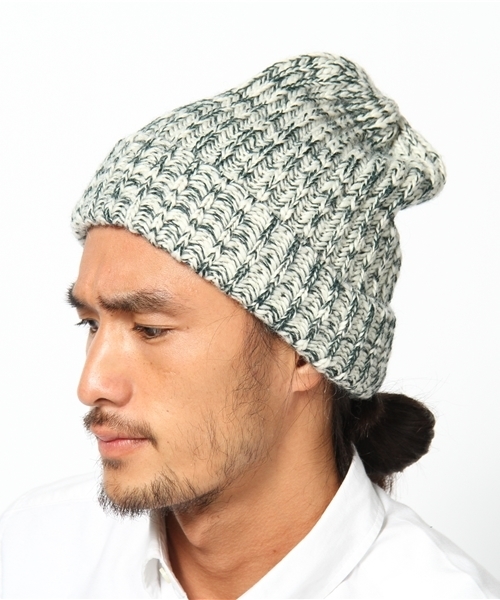 BEAMS(ビームス)の「□BEAMS / スラブKNIT CAP(ニットキャップ/ビーニー・メンズ・レッド/イエロー/グリーン/ネイビー・ONE SIZE)」の2枚目の写真