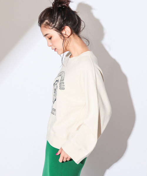 CIAOPANIC（チャオパニック）の「カレッジロゴスウェット（スウェット・レディース・ホワイト/レッド/グリーン・FREE）」の22枚目の写真