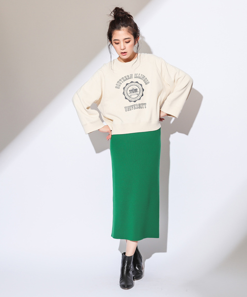 CIAOPANIC（チャオパニック）の「カレッジロゴスウェット（スウェット・レディース・ホワイト/レッド/グリーン・FREE）」の17枚目の写真