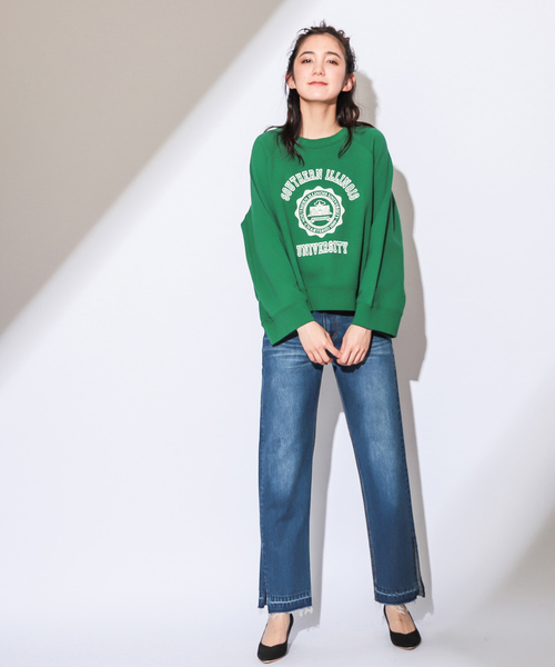 CIAOPANIC（チャオパニック）の「カレッジロゴスウェット（スウェット・レディース・ホワイト/レッド/グリーン・FREE）」の19枚目の写真