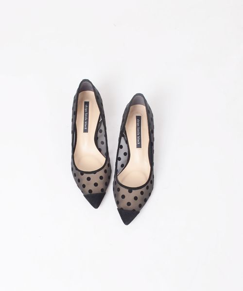 SHIPS（シップス）の「little black:ドット/レース ローヒールパンプス◇（パンプス・レディース・ブラック/ライトグレー/ダークグレー・36/36.5/37/37.5/38）」の5枚目の写真