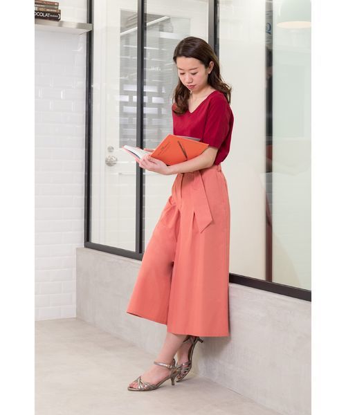 NATURAL BEAUTY BASIC（ナチュラルビューティーベーシック）の「【雑誌掲載】TCシャンブレーガウチョ（その他パンツ・レディース・カーキ/ブルー系その他/ピンク系その他・LARGE/MEDIUM/SMALL/X-SMALL）」の8枚目の写真