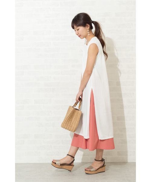 NATURAL BEAUTY BASIC（ナチュラルビューティーベーシック）の「【雑誌掲載】TCシャンブレーガウチョ（その他パンツ・レディース・カーキ/ブルー系その他/ピンク系その他・LARGE/MEDIUM/SMALL/X-SMALL）」の9枚目の写真