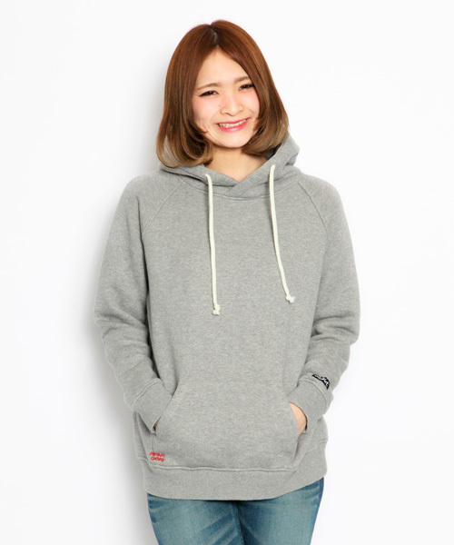 X-girl(エックスガール)の「SWEAT BIG HOODIE(スウェット・レディース・ブラック/アッシュグレー/イエロー/ブルー・1/2)」の2枚目の写真