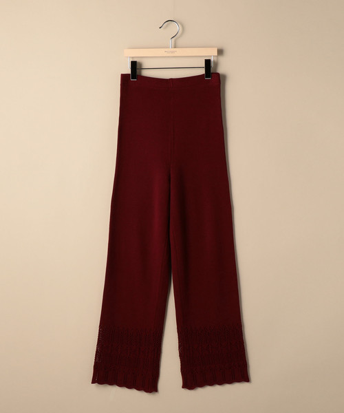 BEAUTY&YOUTH UNITED ARROWS(ビューティーアンドユースユナイテッドアローズ)の「BY クロシェニットパンツ ◆(その他パンツ・レディース・ネイビー/ワインレッド/オフホワイト・FREE)」の5枚目の写真