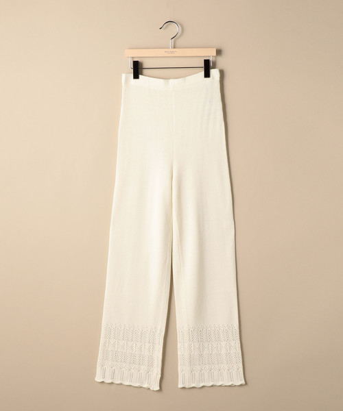BEAUTY&YOUTH UNITED ARROWS(ビューティーアンドユースユナイテッドアローズ)の「BY クロシェニットパンツ ◆(その他パンツ・レディース・ネイビー/ワインレッド/オフホワイト・FREE)」の6枚目の写真
