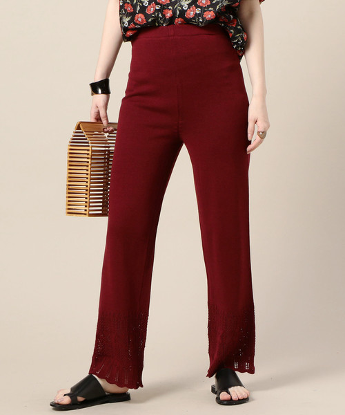 BEAUTY&YOUTH UNITED ARROWS(ビューティーアンドユースユナイテッドアローズ)の「BY クロシェニットパンツ ◆(その他パンツ・レディース・ネイビー/ワインレッド/オフホワイト・FREE)」の21枚目の写真