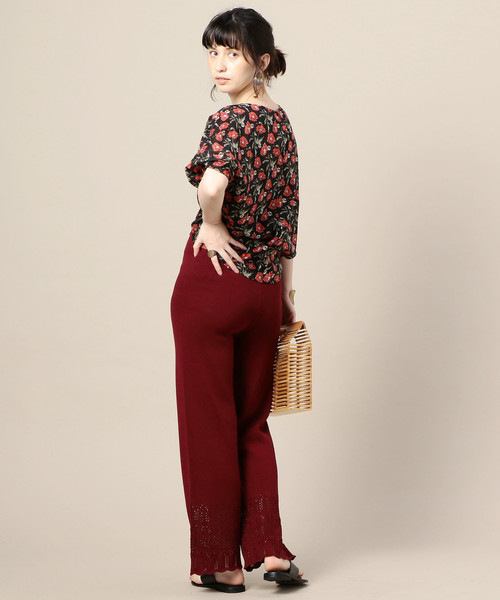 BEAUTY&YOUTH UNITED ARROWS(ビューティーアンドユースユナイテッドアローズ)の「BY クロシェニットパンツ ◆(その他パンツ・レディース・ネイビー/ワインレッド/オフホワイト・FREE)」の22枚目の写真