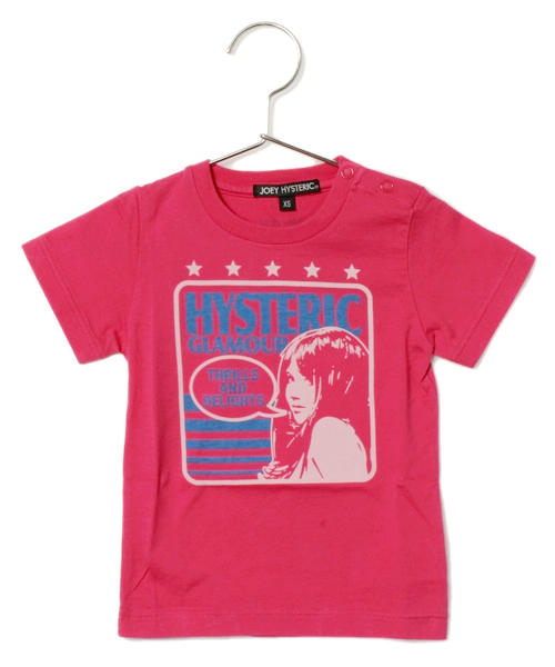 JOEY HYSTERIC（ジョーイヒステリック）の「WOMAN SQUARE pt T-SH（Tシャツ/カットソー・キッズ・ホワイト/ブルー/ピンク・X-SMALL/SMALL/MEDIUM）」の3枚目の写真