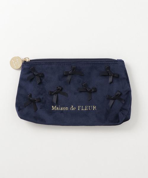 Maison de FLEUR(メゾンドフルール)の「ベロアリボンペンケース(ポーチ・レディース・ネイビー/ライラック/レッド系その他/その他9・FREE)」の8枚目の写真
