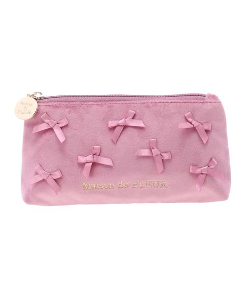 Maison de FLEUR(メゾンドフルール)の「ベロアリボンペンケース(ポーチ・レディース・ネイビー/ライラック/レッド系その他/その他9・FREE)」の15枚目の写真