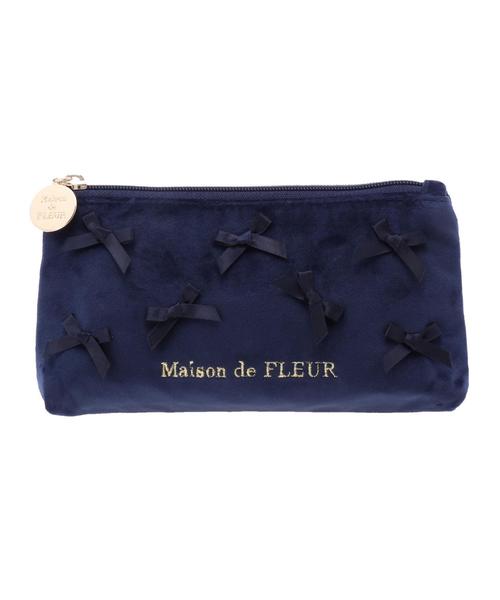 Maison de FLEUR(メゾンドフルール)の「ベロアリボンペンケース(ポーチ・レディース・ネイビー/ライラック/レッド系その他/その他9・FREE)」の5枚目の写真