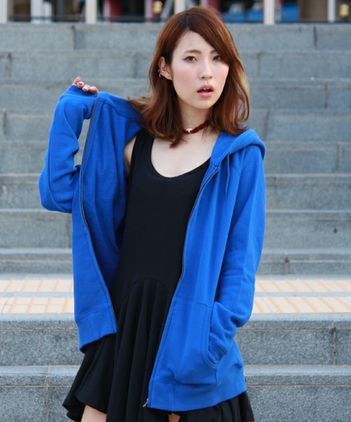 WEGO（ウィゴー）の「WEGO/カラーZIPパーカー（パーカー・メンズ・ホワイト/ブラック/杢グレー/ブルー/ネイビー/イエロー/レッド/オレンジ/ダークグリーン/ワイン・SMALL/MEDIUM/LARGE）」の7枚目の写真