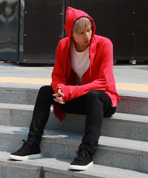 WEGO（ウィゴー）の「WEGO/カラーZIPパーカー（パーカー・メンズ・ホワイト/ブラック/杢グレー/ブルー/ネイビー/イエロー/レッド/オレンジ/ダークグリーン/ワイン・SMALL/MEDIUM/LARGE）」の20枚目の写真