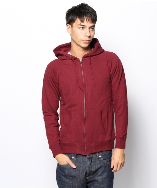 WEGO（ウィゴー）の「WEGO/カラーZIPパーカー（パーカー・メンズ・ホワイト/ブラック/杢グレー/ブルー/ネイビー/イエロー/レッド/オレンジ/ダークグリーン/ワイン・SMALL/MEDIUM/LARGE）」の10枚目の写真