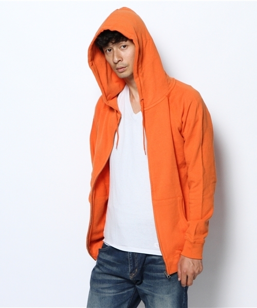 WEGO（ウィゴー）の「WEGO/カラーZIPパーカー（パーカー・メンズ・ホワイト/ブラック/杢グレー/ブルー/ネイビー/イエロー/レッド/オレンジ/ダークグリーン/ワイン・SMALL/MEDIUM/LARGE）」の14枚目の写真